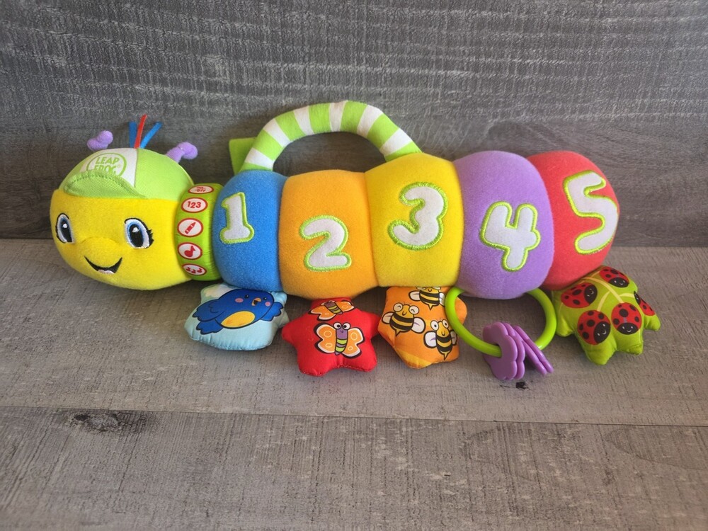 HTF Vtg 2003 Leap Frog Baby Counting Pal Musical Caterpillar Plush WORKS b289